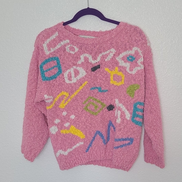 Chaus Sweaters - Vintage 80s 90s CHAUS knit sweater pink full house